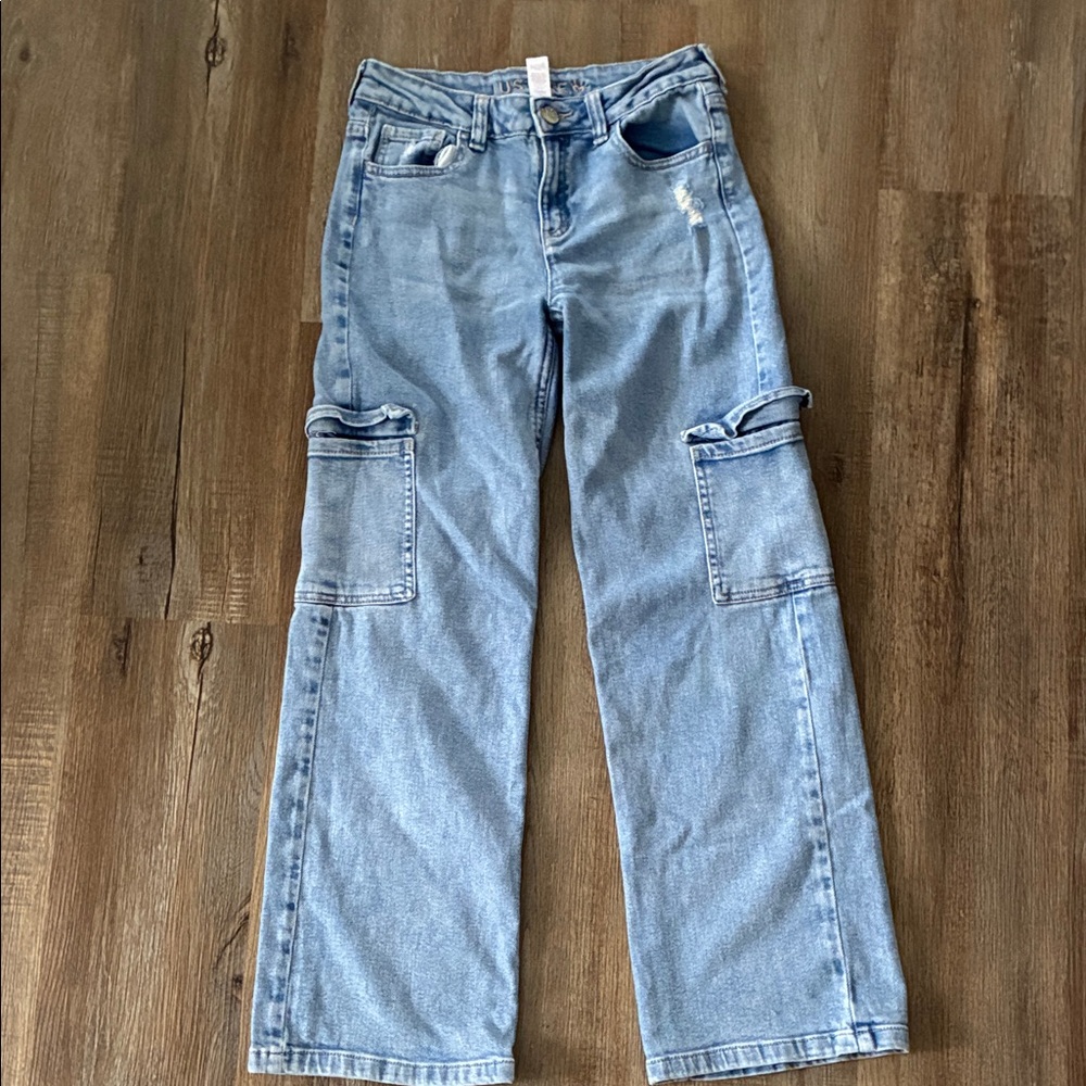 Justice Light Blue Straight Leg Women's Jeans
